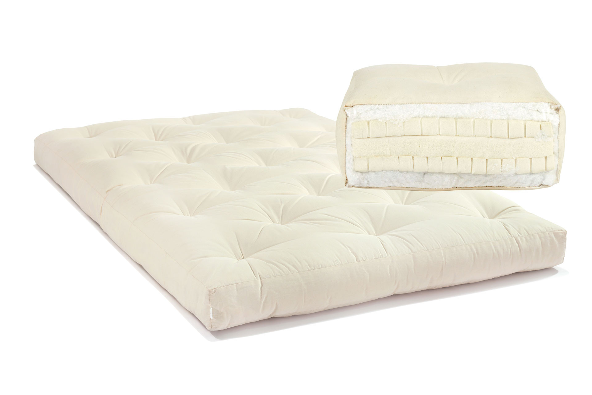 Futón de Látex y su sección