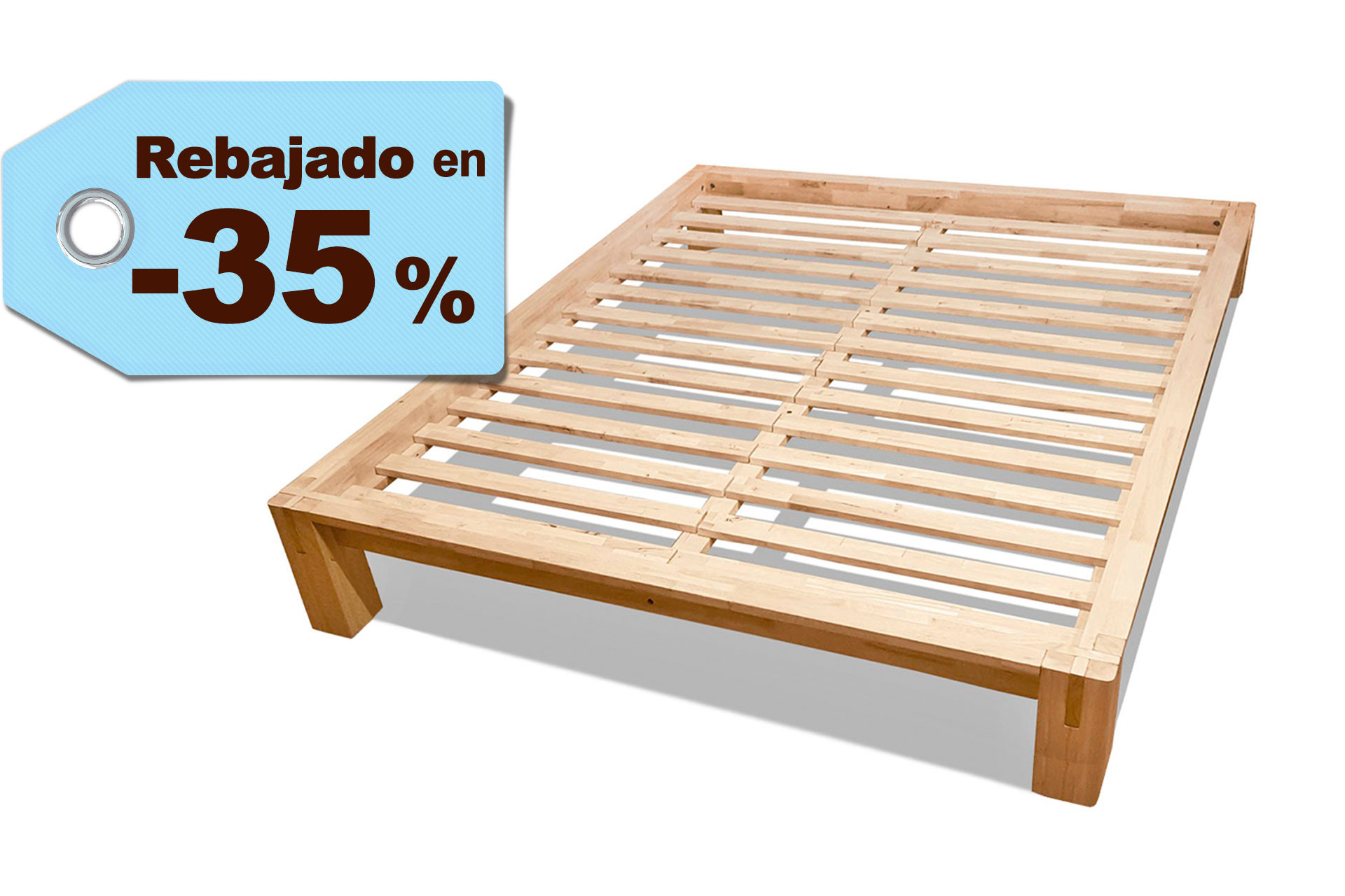 Cama Modelo Tokio Natural 160x200 cm Sin Tatamis