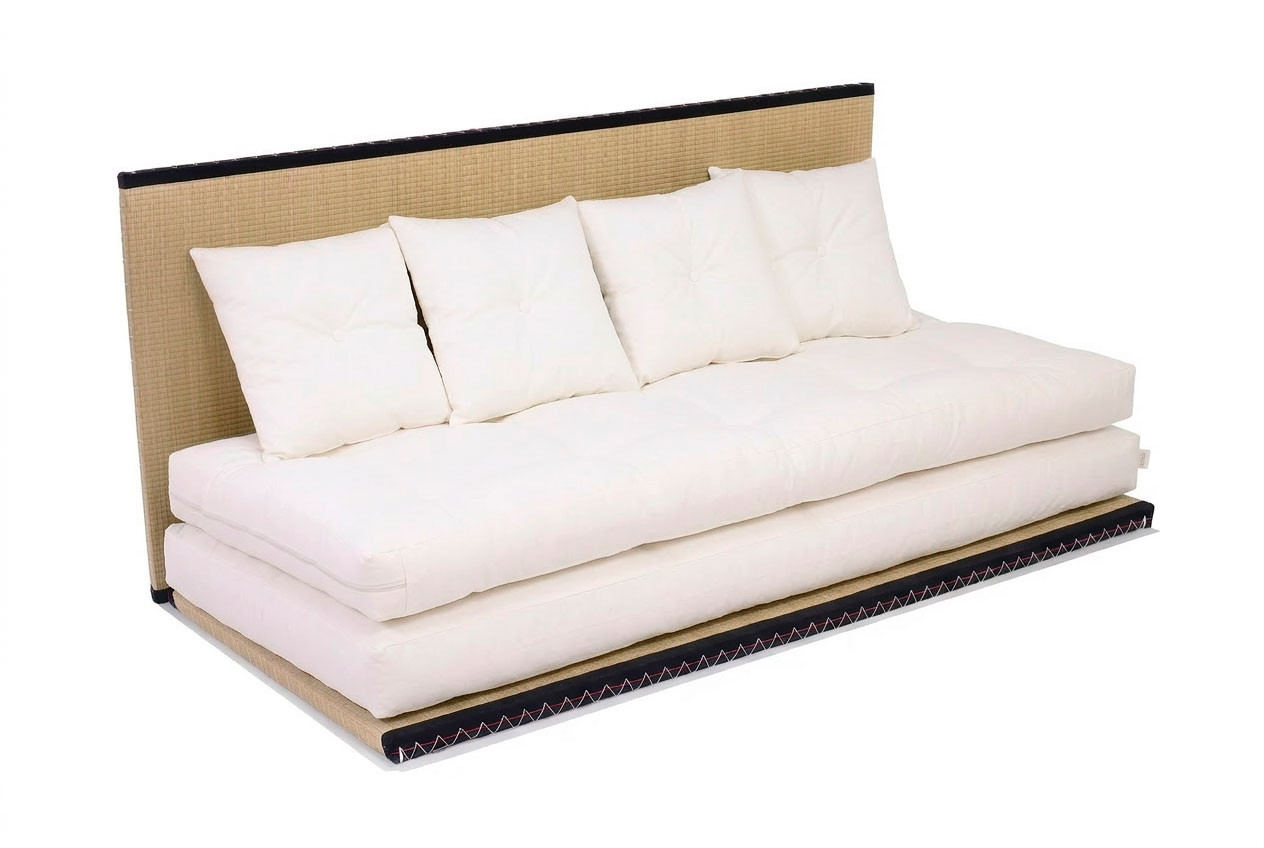 Sofá Tatami con futón de algodón de 13 cm de grosor