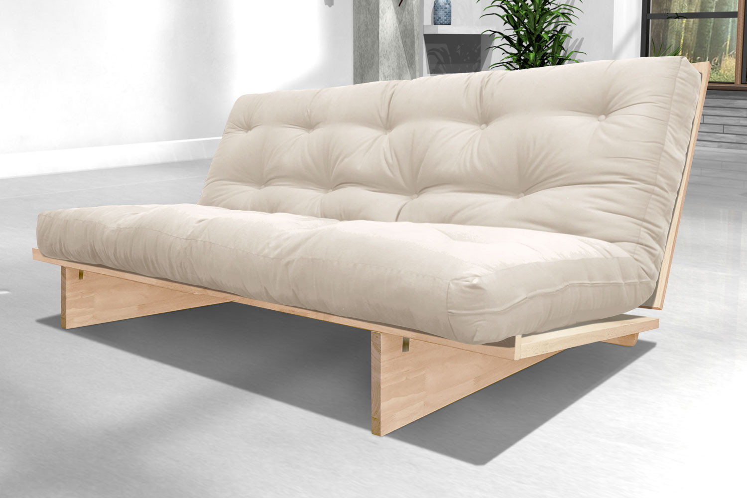 Sofa Cama Yokahoma Natural con futon de color