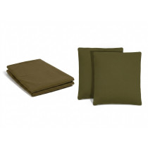 Funda futón + 2 fundas cojines 50x50 Verde militar 80x200x13 cm - OUTLET- Producto NUEVO por cierre de almacén, CÓMPRALO YA!